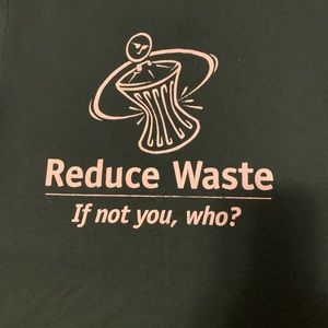 Reduce Waste T-Shirt green recycle lifestyle graphic t-shirt Size Small